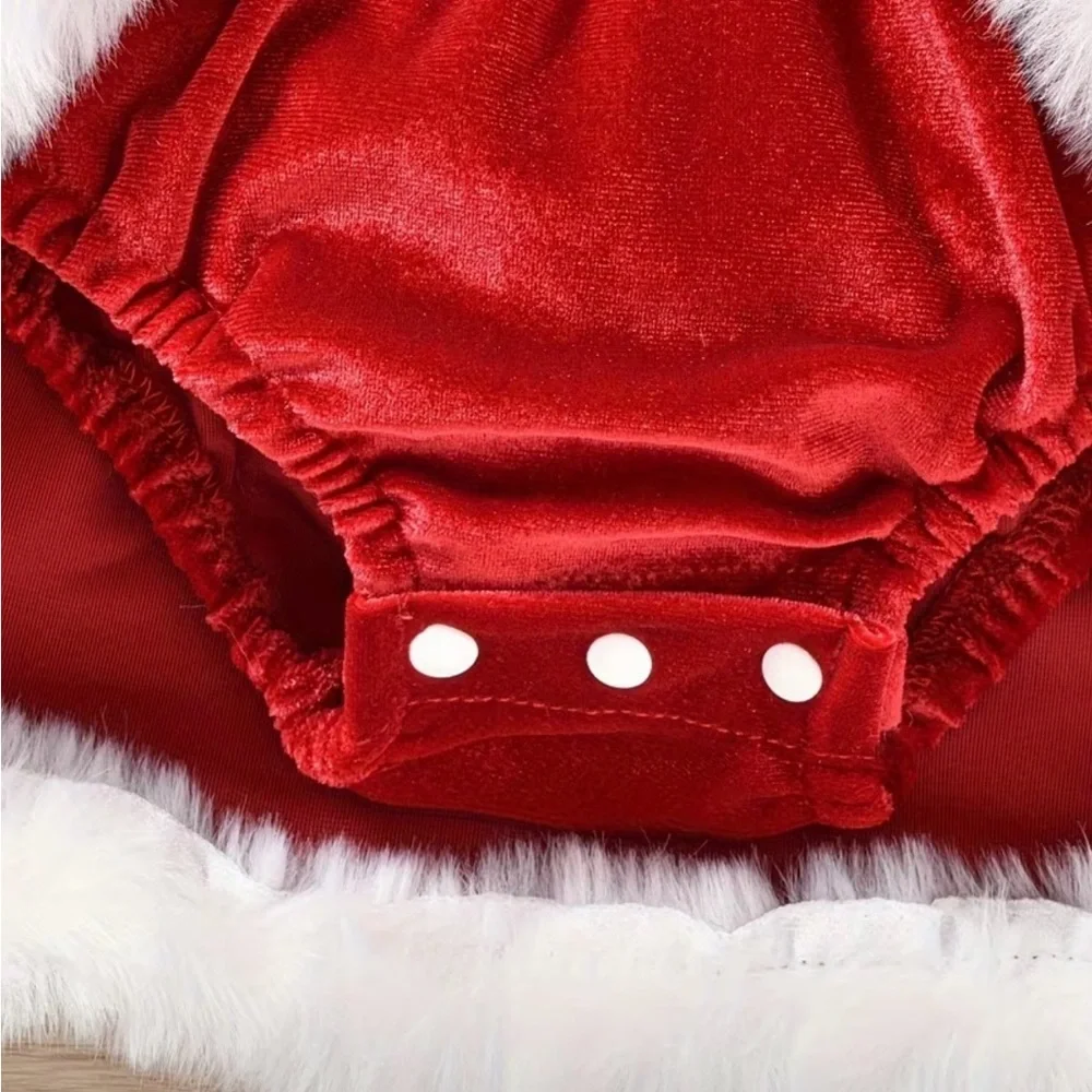 Red Santa Baby Outfit with Hat
